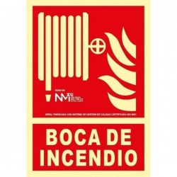 SEÑAL BOCA DE INCENDIO EN PVC CLASE B RD00108 NORMALUZ