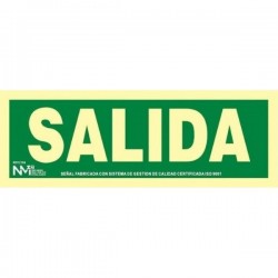 SEÑAL DE SALIDA PVC 0,7MM CLASE B 105X300MM RD12104 NORMALUZ