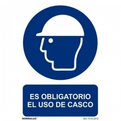 SEÑAL DE OBLIGATORIO EL USO DEL CASCO PVC CALSE B RD20000 NORMALUZ