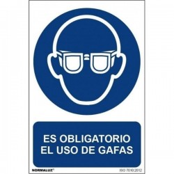 SEÑAL DE OBLIGATORIO EL USO DE GAFAS PVC CLASE B RD20002 NORMALUZ