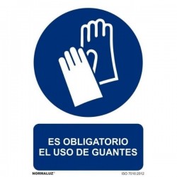 SEÑAL DE OBLIGATORIO EL USO DE GUANTES PVC CLASE B RD20002 NORMALUZ