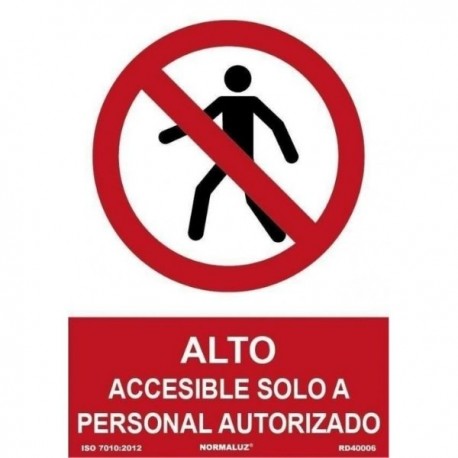 Cartel Prohibido el Paso a Toda Persona por Motivo de Seguridad