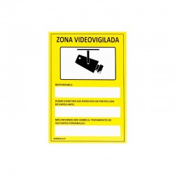 SEÑAL DE PELIGRO ZONA VIDEOVIGILADA PVC210X300 RD30042 NORMALUZ