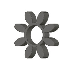 ESTRELLA DE NBR 85°Sh PARA ACOPLAMIENTO ELÁSTICO COLOR NEGRO VARIAS MEDIDAS ESTRELLA DE NBR 85°Sh PARA ACOPLAMIENTO ELÁSTICO COLOR NEGRO VARIAS MEDIDAS