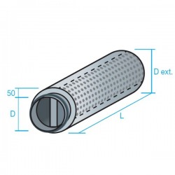 SILENCIADOR CIRCULAR CON NÚCLEO CENTRALY AISLAMIENTO ACÚSTICO 50MM SILENCIADOR CIRCULAR CON NÚCLEO CENTRALY AISLAMIENTO ACÚSTICO 50MM