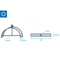 SOPORTE INTERIOR PARA TUBO M-8 SOPORTE INTERIOR PARA TUBO M-8