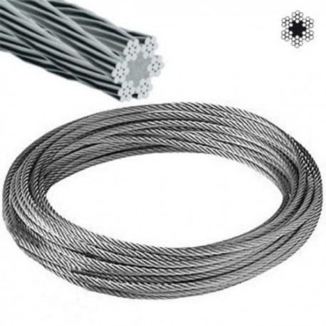 CABLE DE ACERO GALVANIZADO 1X19+0 EN ROLLO DE 100 METROS CABLERED EXPERT CABLE DE ACERO GALVANIZADO 1X19+0 EN ROLLO DE 100 METROS CABLERED EXPERT