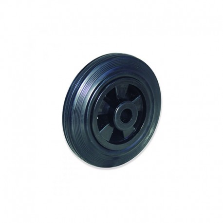 RUEDA SIN SOPORTE DE GOMA 80 MM Y EJE DE PLÁSTICO PARA CARGA LIGERA DE 60 KG