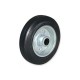 RUEDA MACIZA DE GOMA PARA CARRETILLA DE 160MM Y EJE DE ACERO PARA CARGA DE 140 KG