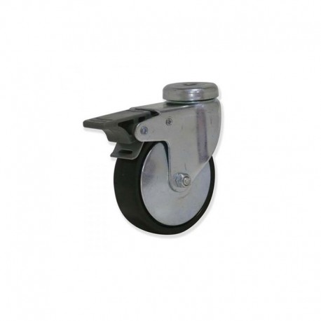 RUEDA GIRATORIA CON FRENO DE TERMO-CAUCHO 50 MM PARA MUEBLES Y CARGAS LIGERAS SOPORTA 50 KG RUEDA GIRATORIA CON FRENO DE TERMO-CAUCHO 50 MM PARA MUEBLES Y CARGAS LIGERAS SOPORTA 50 KG