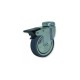 RUEDA GIRATORIA CON FRENO DE TERMO-CAUCHO 80 MM PARA MUEBLES Y CARGAS LIGERAS SOPORTA 65 KG