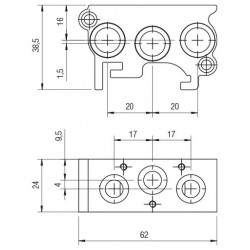 BASE MODULAR INTERMEDIA REF 01VB3 AIGNEP